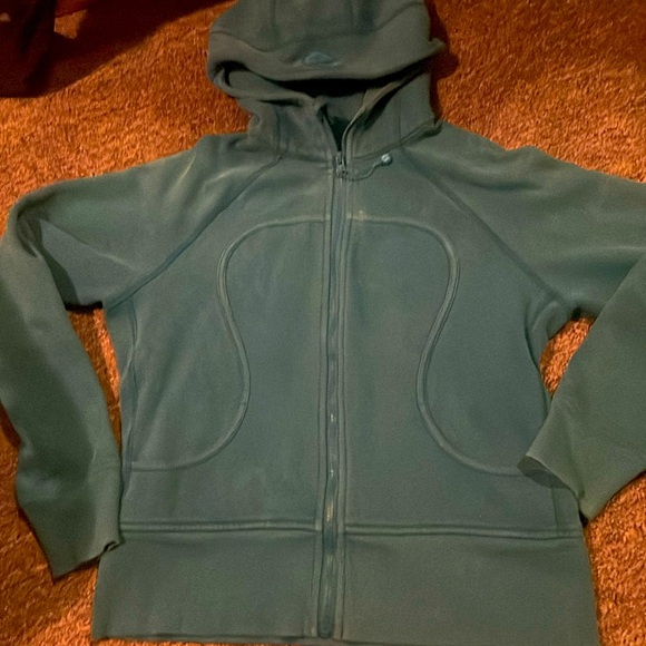 LULULEMON teal colour heavy scuba hoodie in GUC sz 10 - Picture 1 of 4